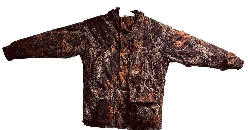 XL Winchester Rugged Outdoors Sportsman Camo Hunting Jacket Zip Out Lining EUC